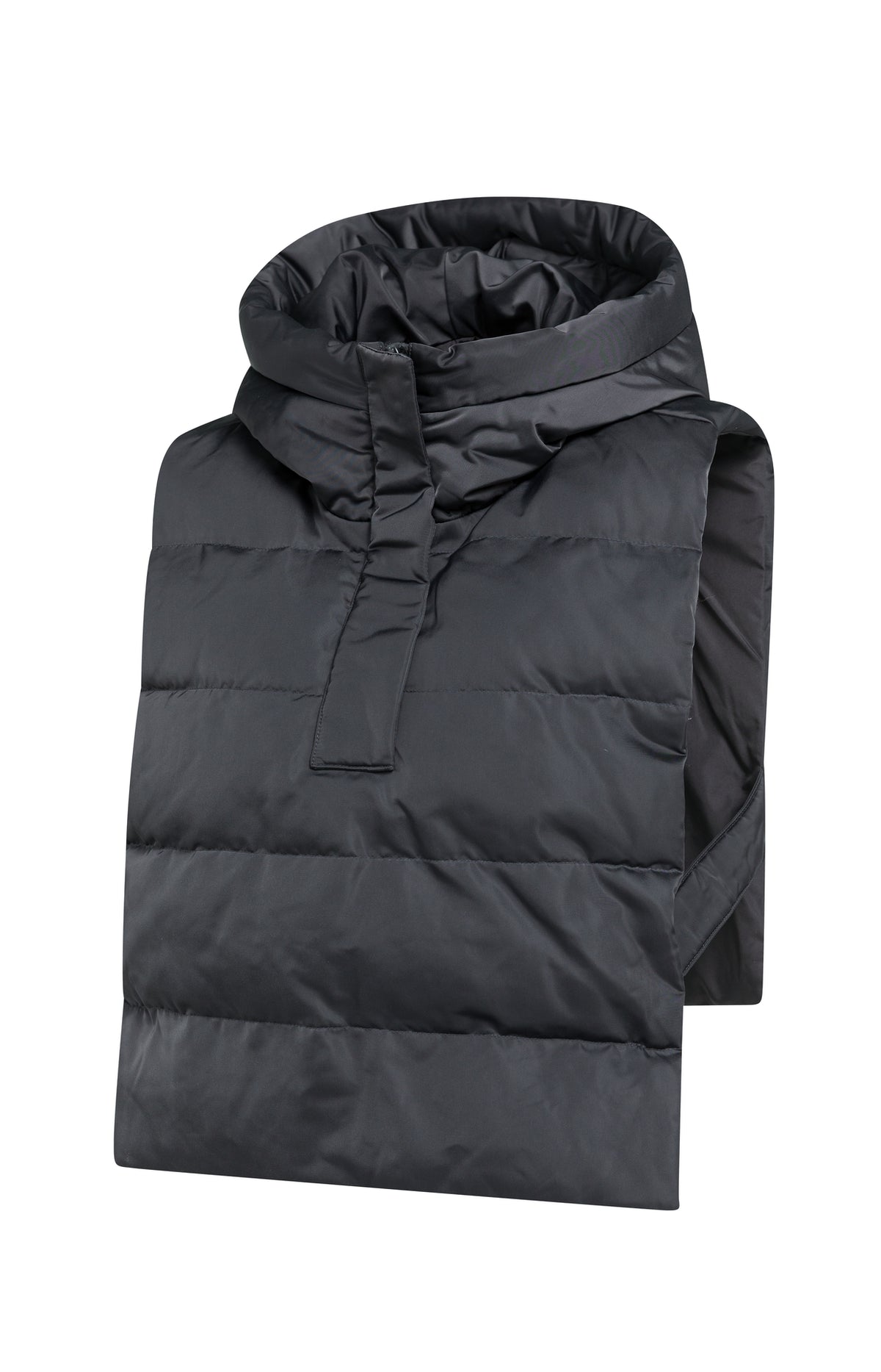 YAYA Wattierte Weste mit Kapuze - Black