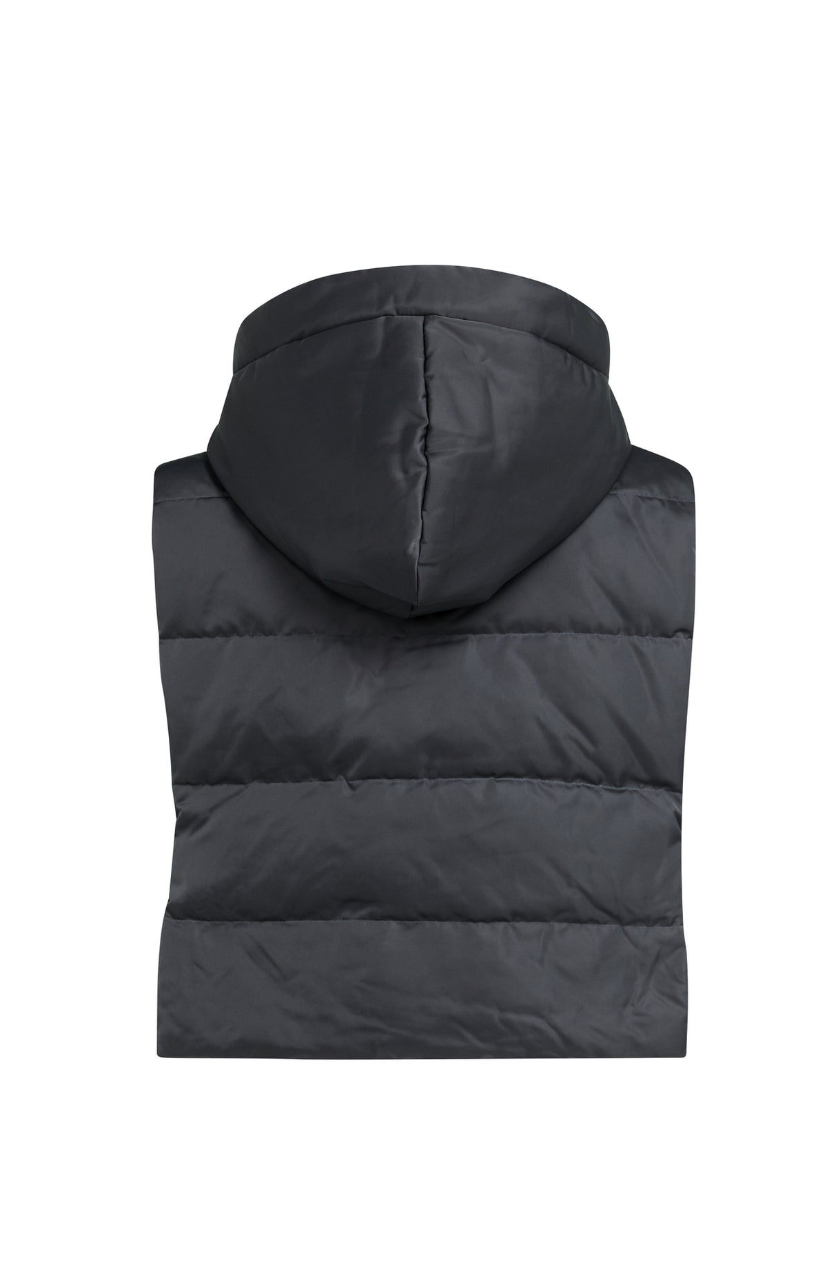 YAYA Wattierte Weste mit Kapuze - Black