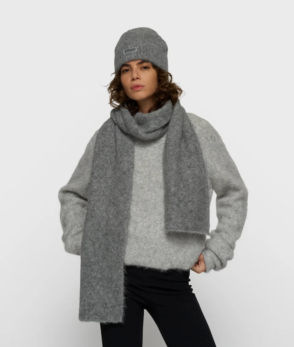 10DAYS AMSTERDAM Schal aus Alpakamix Grey Melee