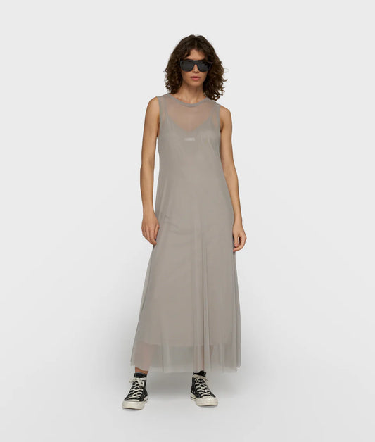 10DAYS AMSTERDAM Mesh Dress - Fog