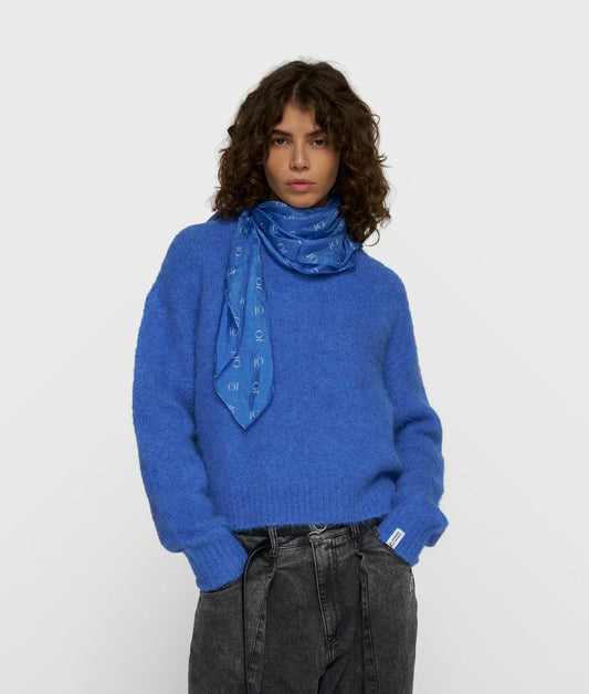 10DAYS AMSTERDAM Strickpullover aus Alpakamix Ultramarine