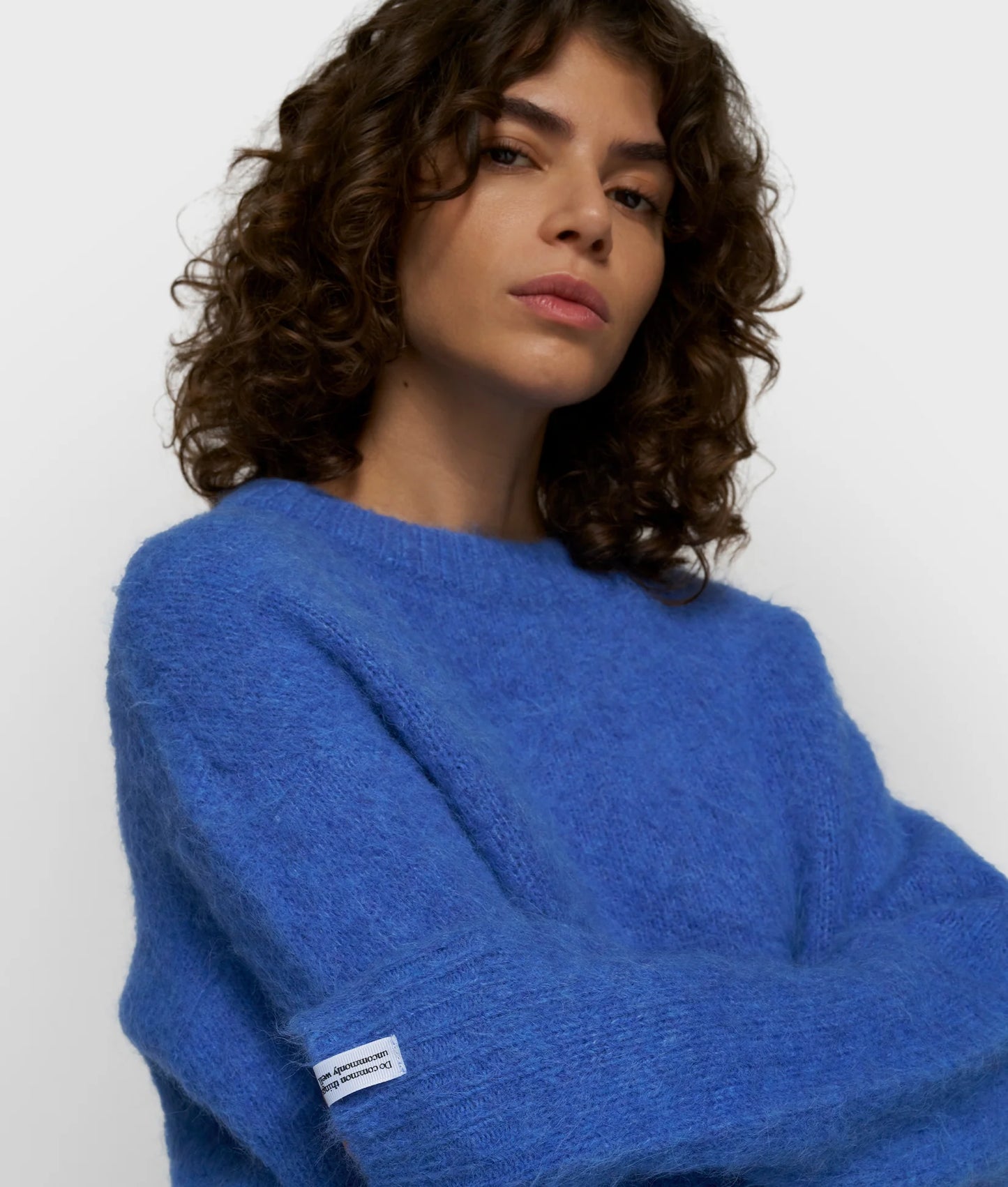 10DAYS AMSTERDAM Strickpullover aus Alpakamix Ultramarine