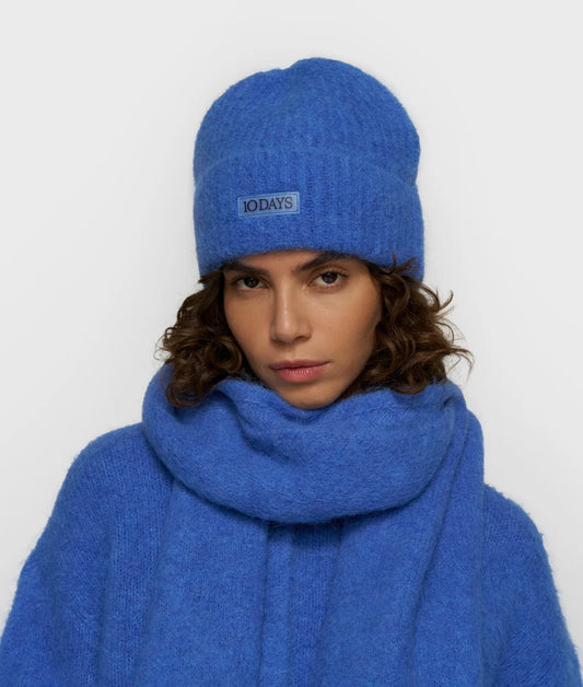 10DAYS AMSTERDAM Beanie aus Alpakamix Ultramarine
