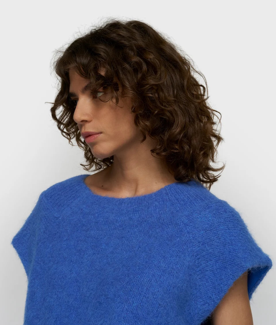 10DAYS AMSTERDAM Balloon Stricktop Ultramarine