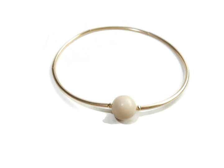 GNOES AMSTERDAM Flex Armband BIB mit Fossil Gold