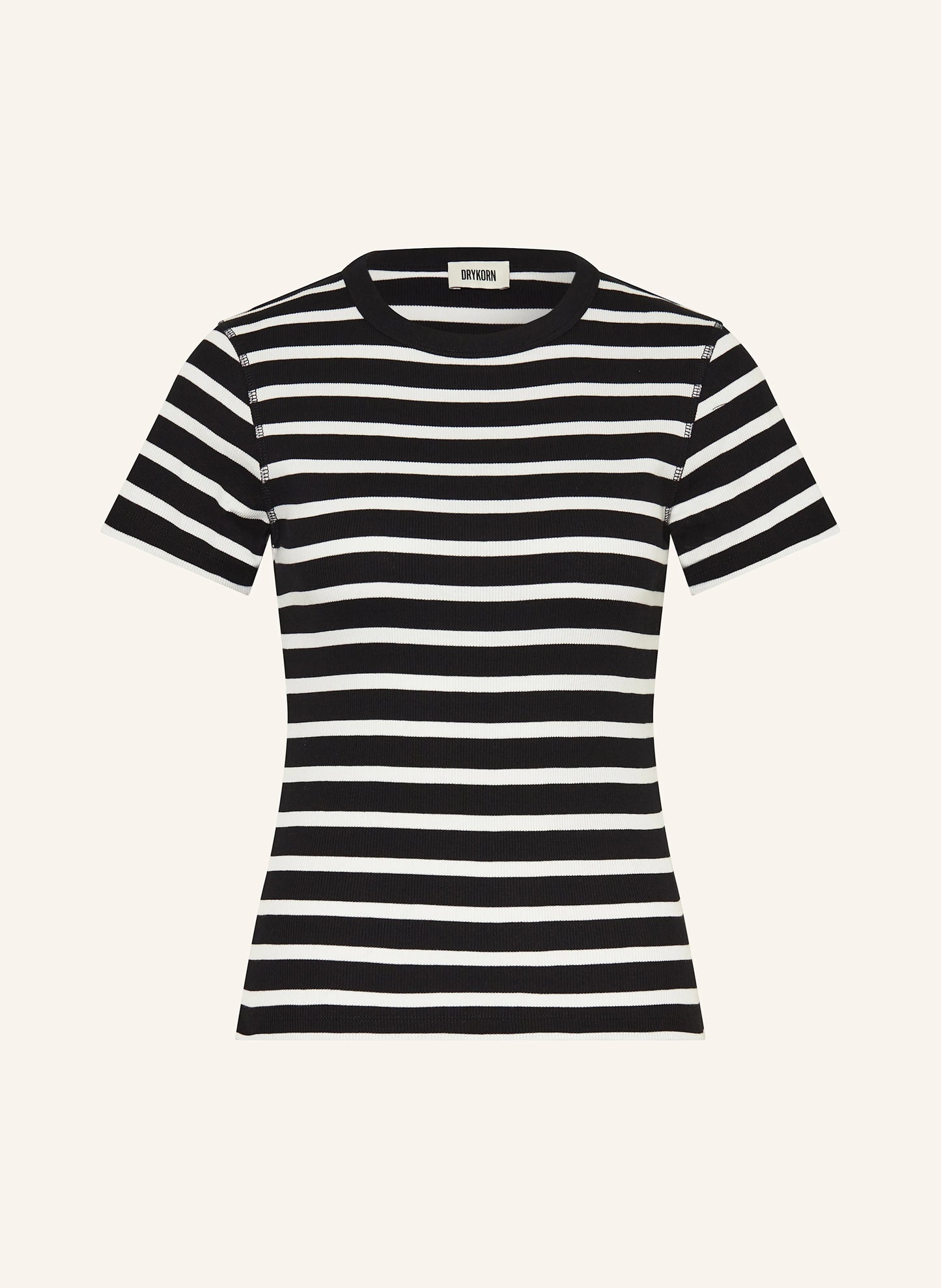 DRYKORN T-Shirt Koale Stripe Black-White