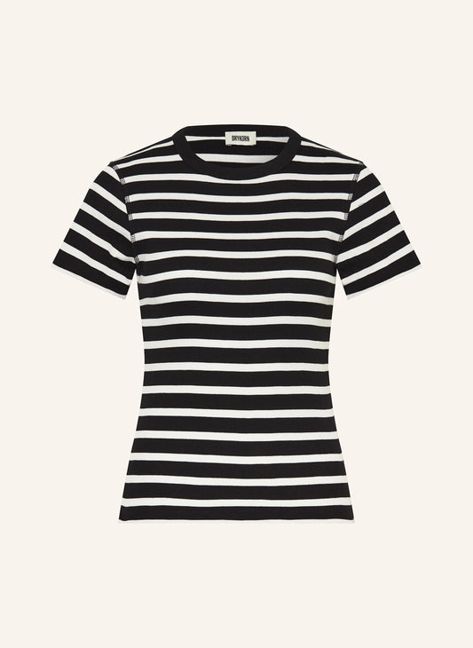 DRYKORN T-Shirt Koale Stripe Black-White