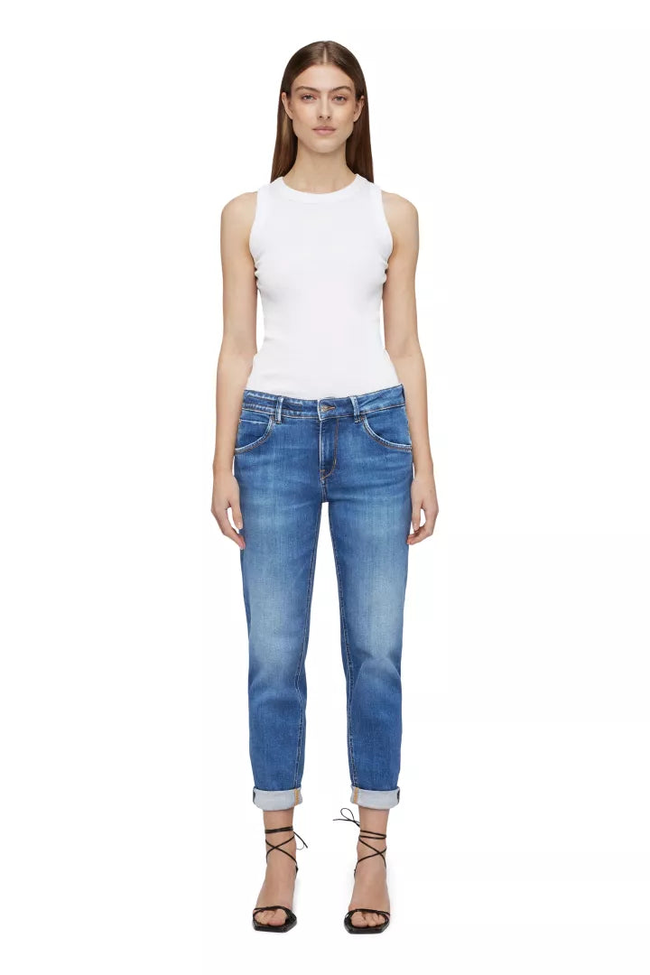DRYKORN Jeanshose Like - Mid Blue Washed