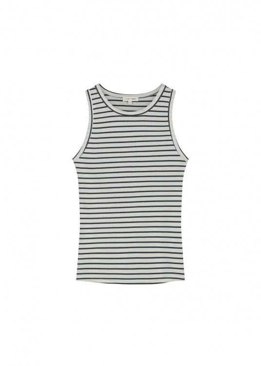 CLUB L' AVENIR Rib Top Lotus'CL Stripe Black - New