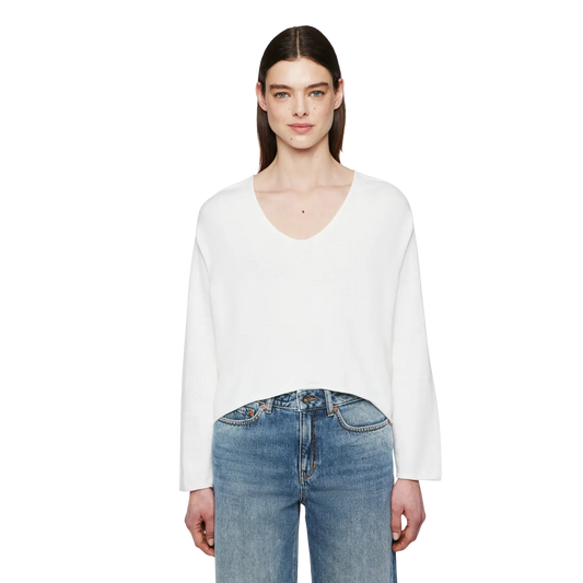 DRYKORN Strickpullover Somaija Offwhite Baumwolle-Kaschmir