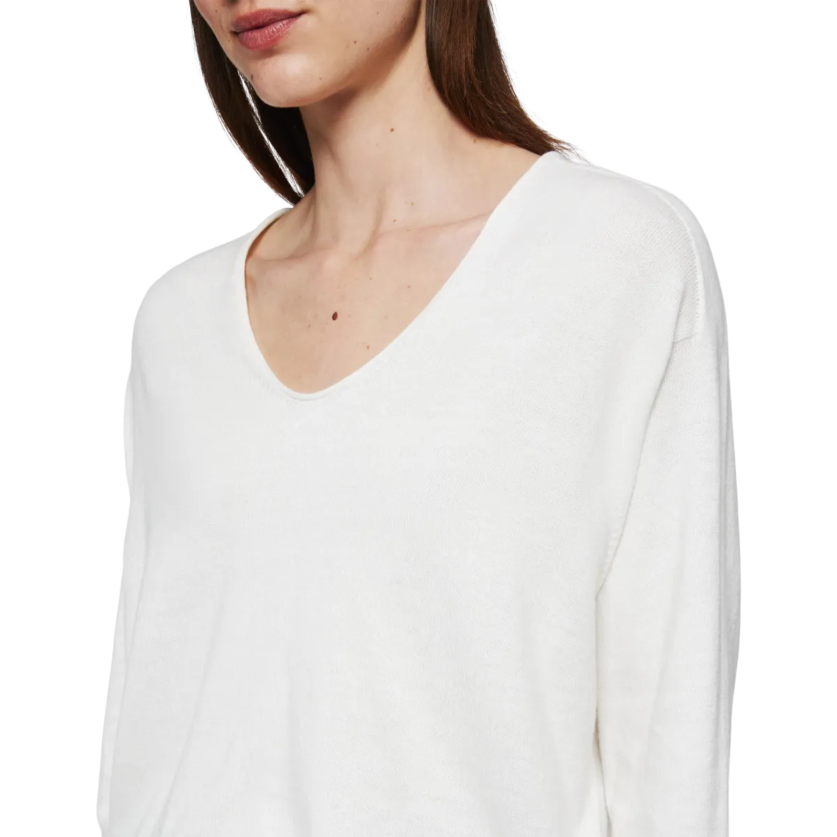 DRYKORN Strickpullover Somaija Offwhite Baumwolle-Kaschmir