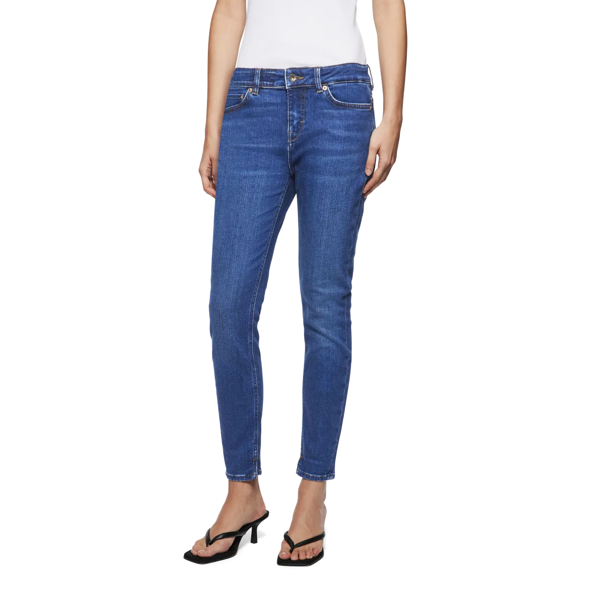 DRYKORN Jeanshose Need Cropped - Mid Blue Denim