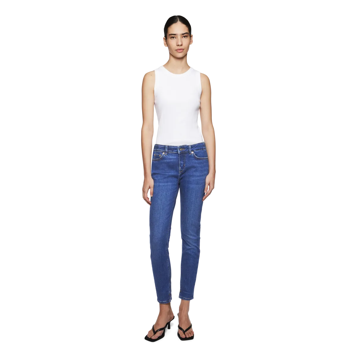 DRYKORN Jeanshose Need Cropped - Mid Blue Denim