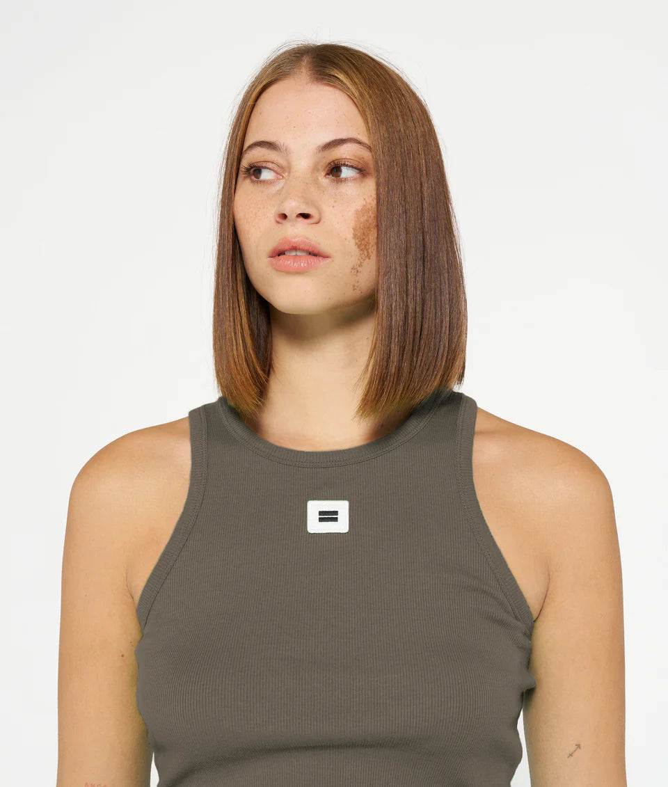 10DAYS AMSTERDAM Tank Rib Top Dark Moss