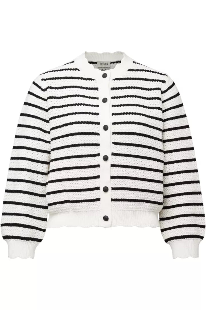 DRYKORN Francy Striped Cardigan Offwhite