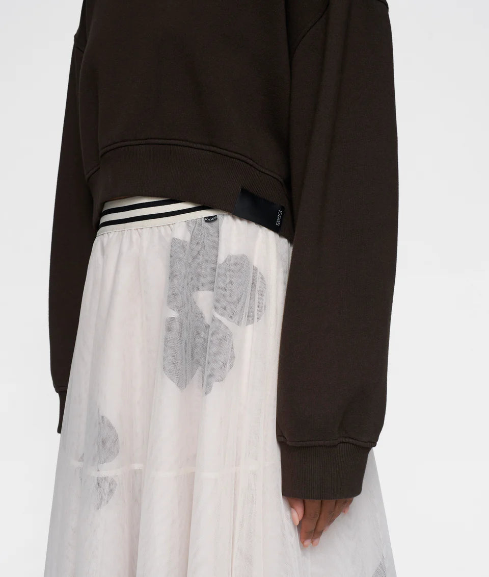 10DAYS AMSTERDAM Cropped Sweater Chocolate