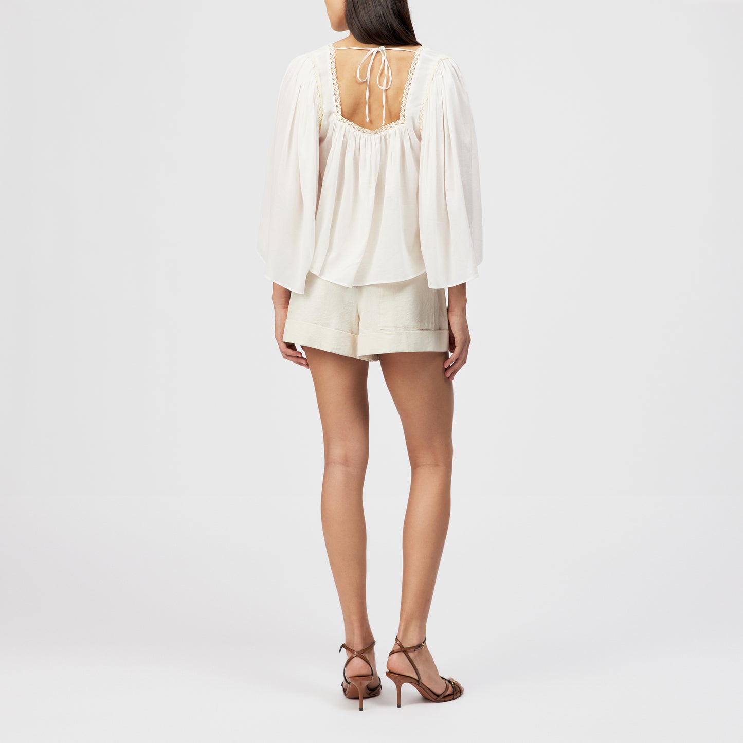 DRYKORN Babydoll-Tunika-Bluse Ismara Offwhite