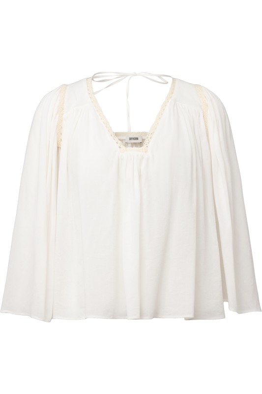DRYKORN Babydoll-Tunika-Bluse Ismara Offwhite