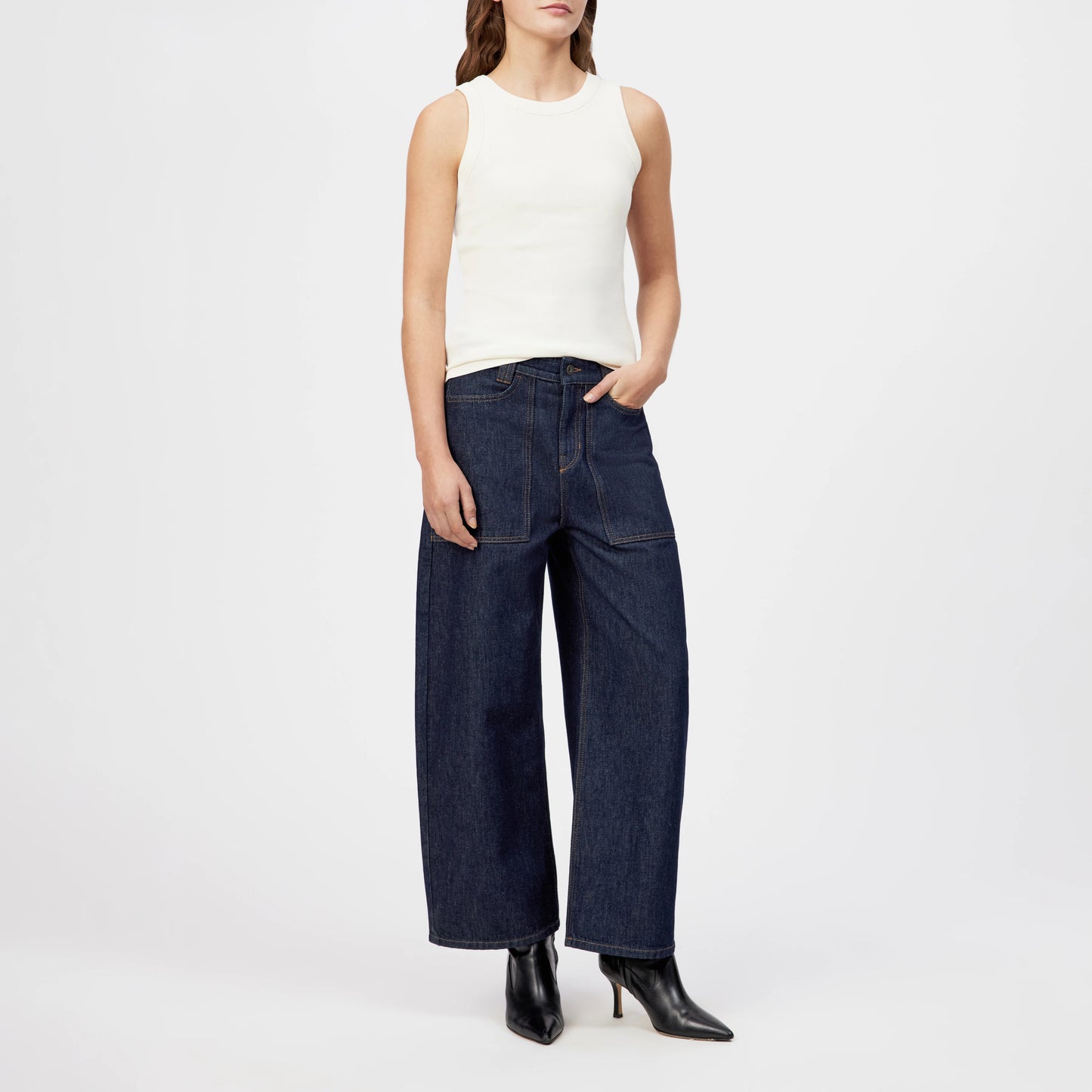 DRYKORN Jeanshose Derive Raw Blue Denim