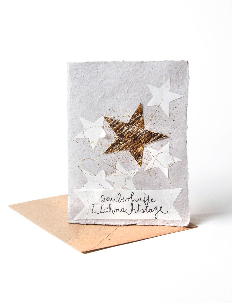 GOOD OLD FRIENDS Winterpapierkunstkarte Sterne