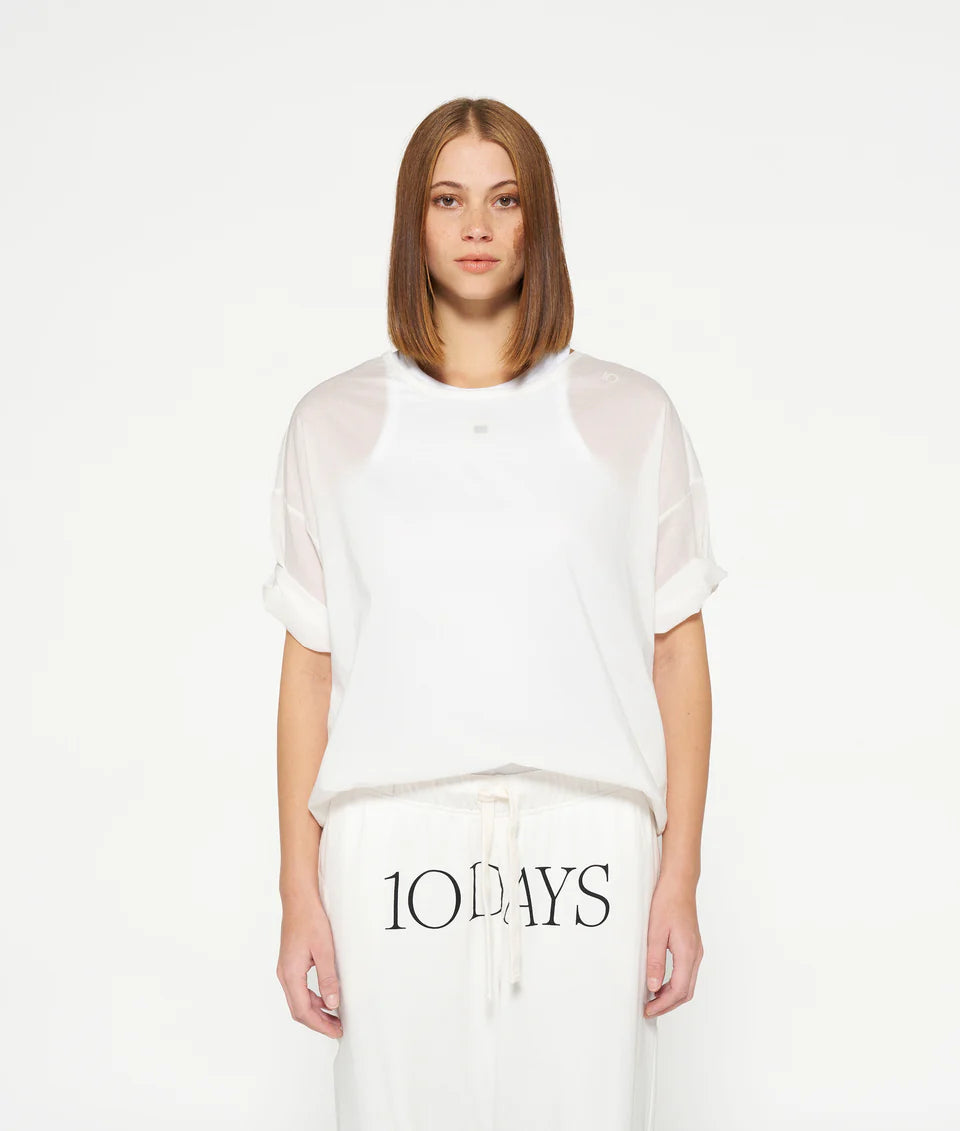 10 DAYS AMSTERDAM Boxy Tee Voile