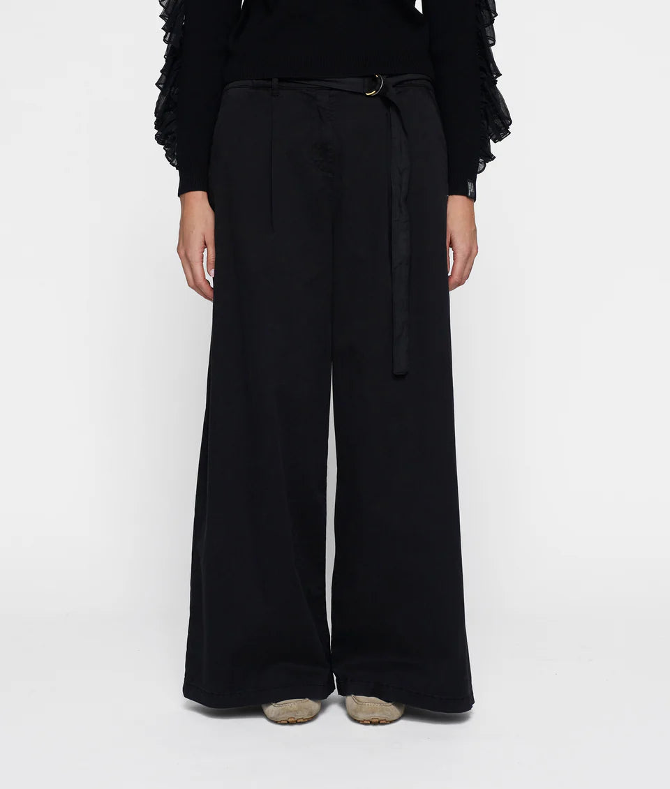10DAYS AMSTERDAM Wide Legs Pants Twill black