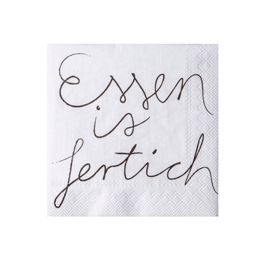 RAEDER DESIGN Cocktailservietten Essen ist fertich