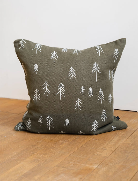 FINE LITTLE DAY Kissenbezug Tall mit Tannenmotiv Green