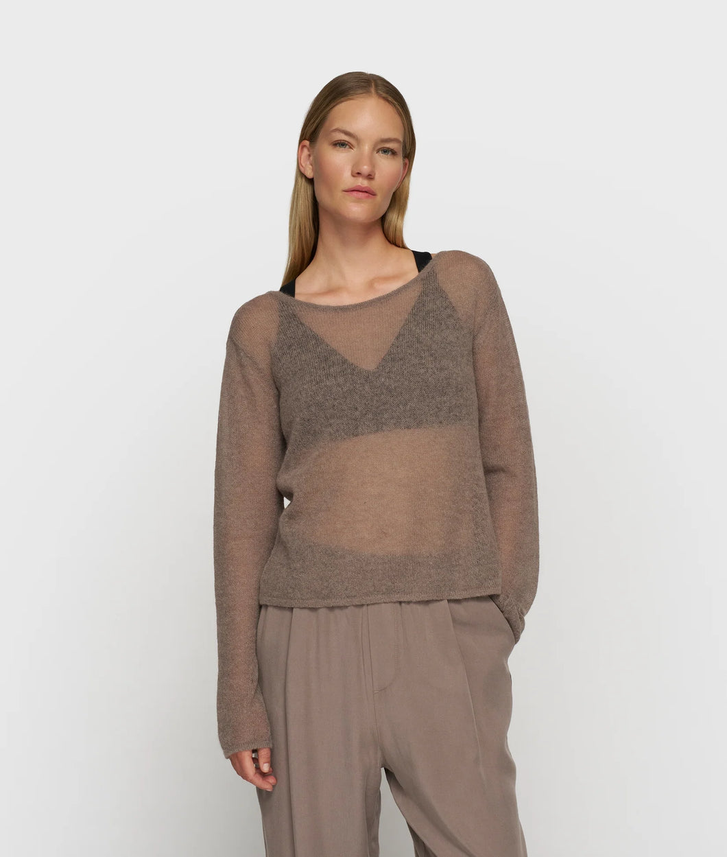 10DAYS AMSTERDAM Slim Knit Sweater Moonrock