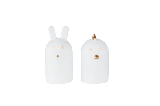 RAEDER DESIGN Porzellanfigurenset Hase & Huhn