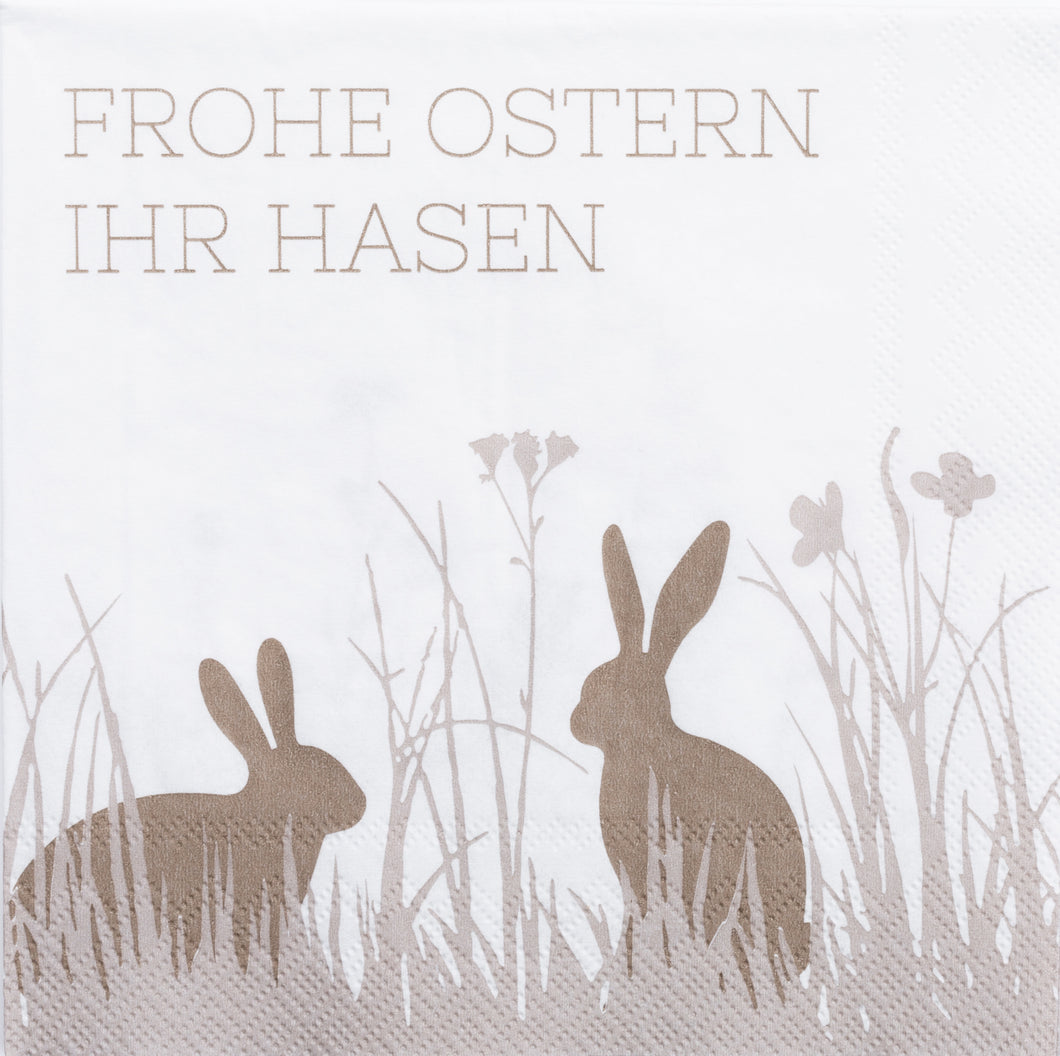 RAEDER DESIGN Cocktailservietten Frohe Ostern ihr Hasen