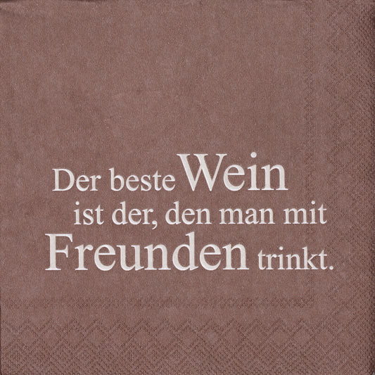 RAEDER DESIGN Cocktailservietten Der beste Wein