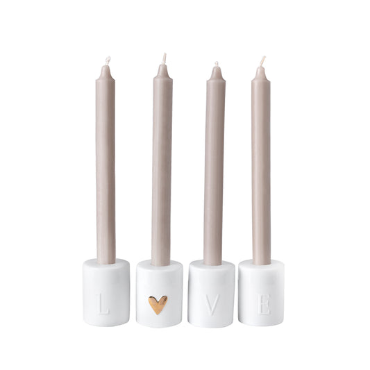 RAEDER DESIGN Love Kerzenständer 4-er Set Gold