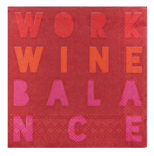 RAEDER DESIGN Cocktailservietten Work Wine Balance