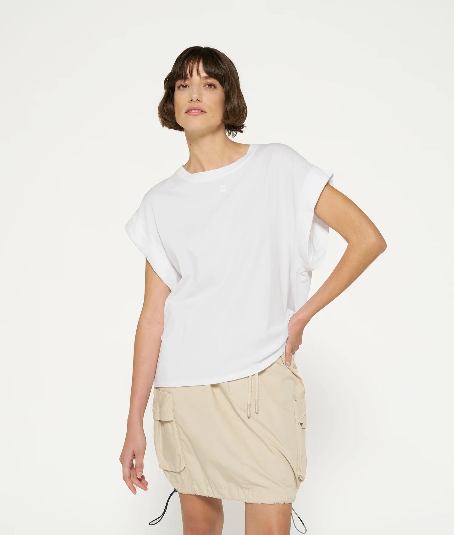 10DAYS AMSTERDAM Wide Jersey Tee White