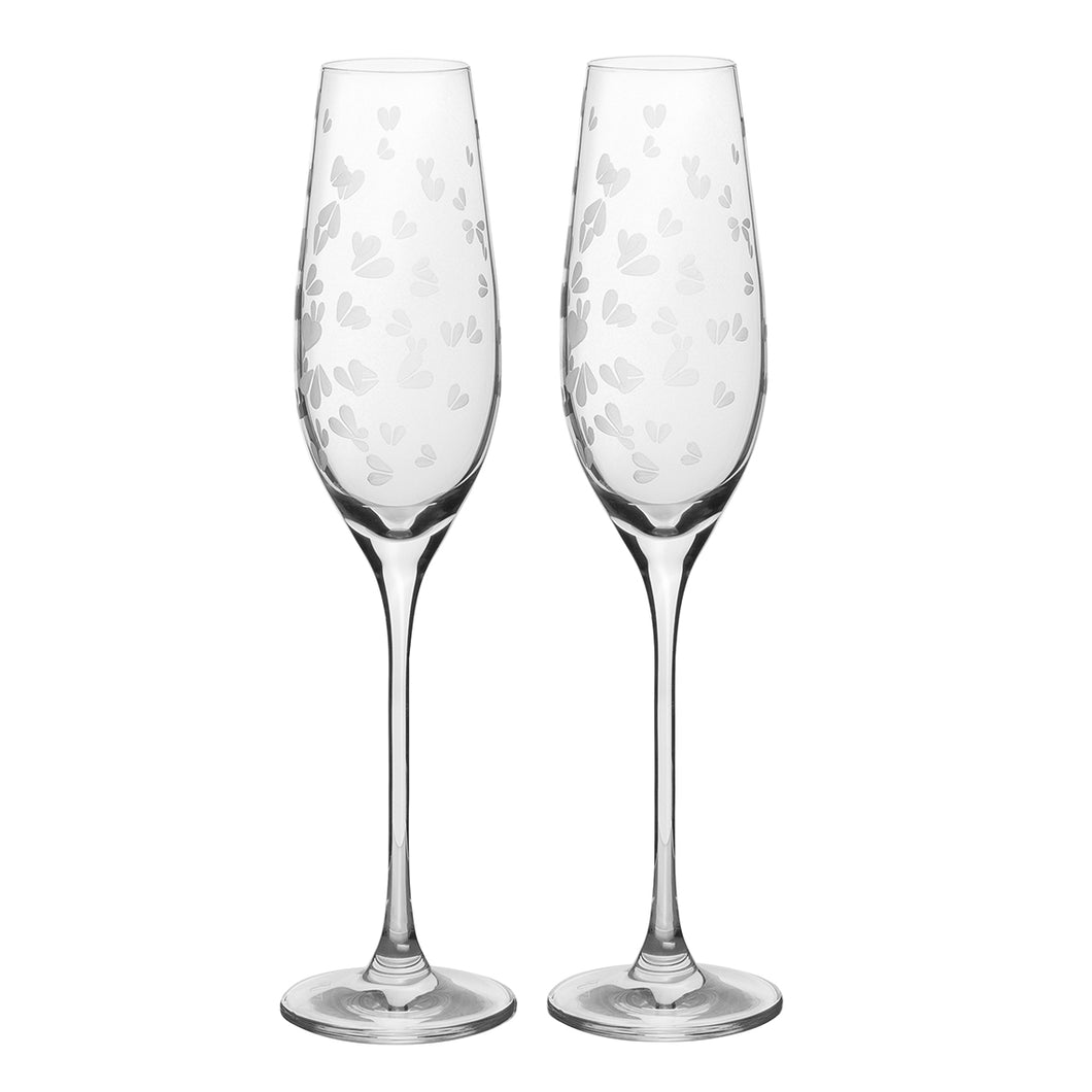 RAEDER DESIGN Sektglas 2-er Set Herzen