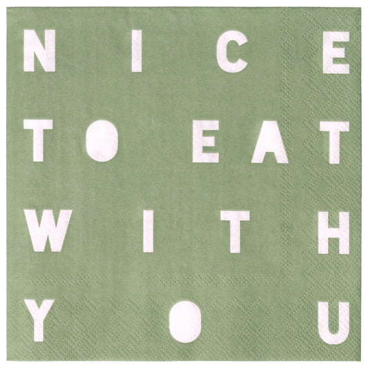 RAEDER DESIGN Lunchservietten Nice to eat with you