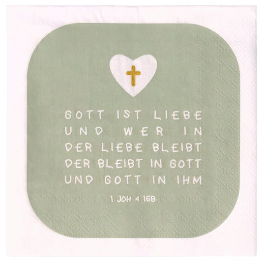 RAEDER DESIGN Lunchservietten Gott ist die Liebe