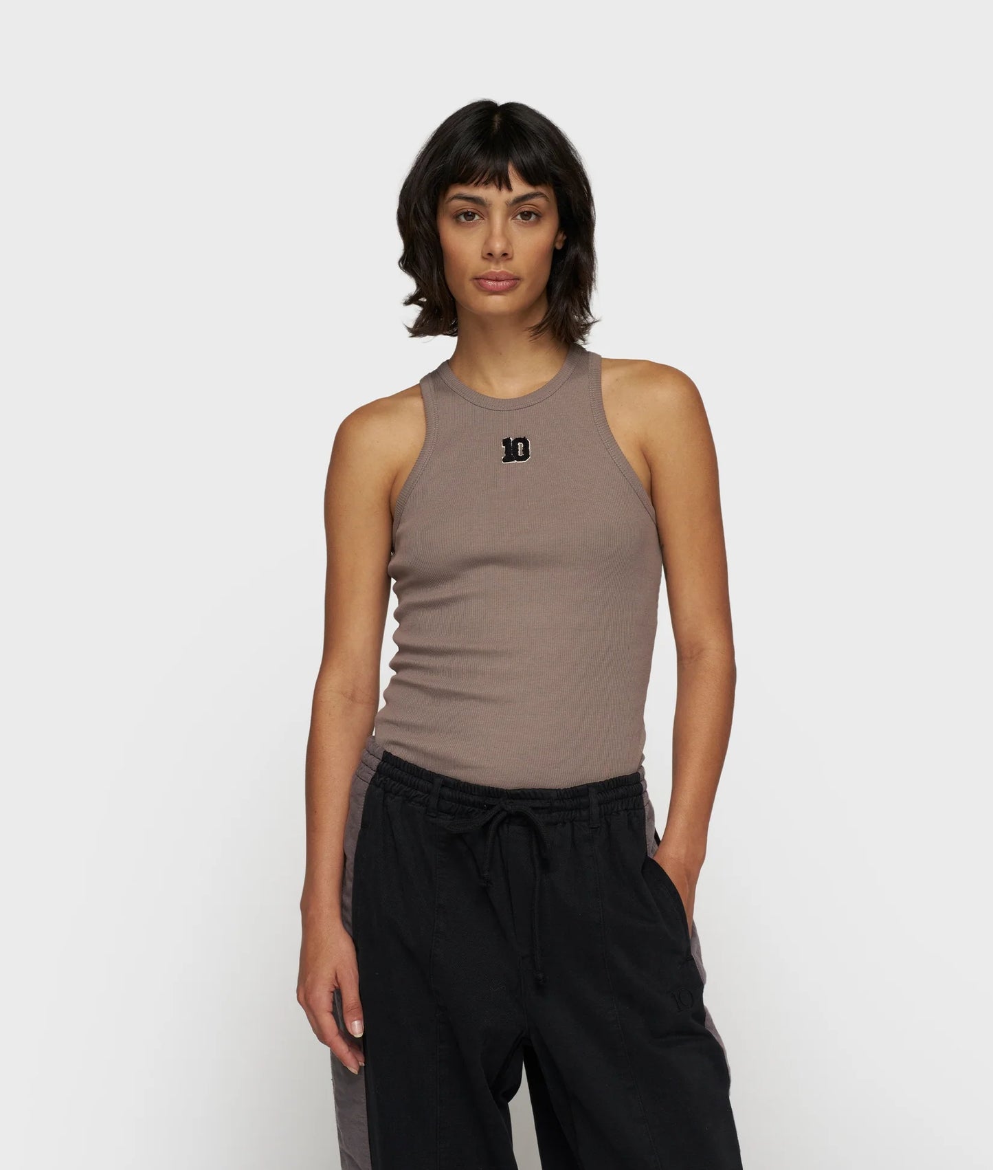 10DAYS AMSTERDAM Tank Top Rib 10 - Moonrock