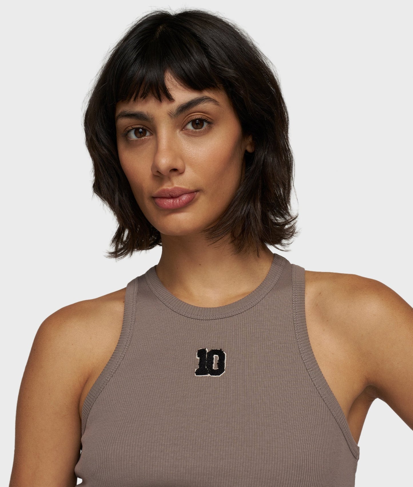10DAYS AMSTERDAM Tank Top Rib 10 - Moonrock