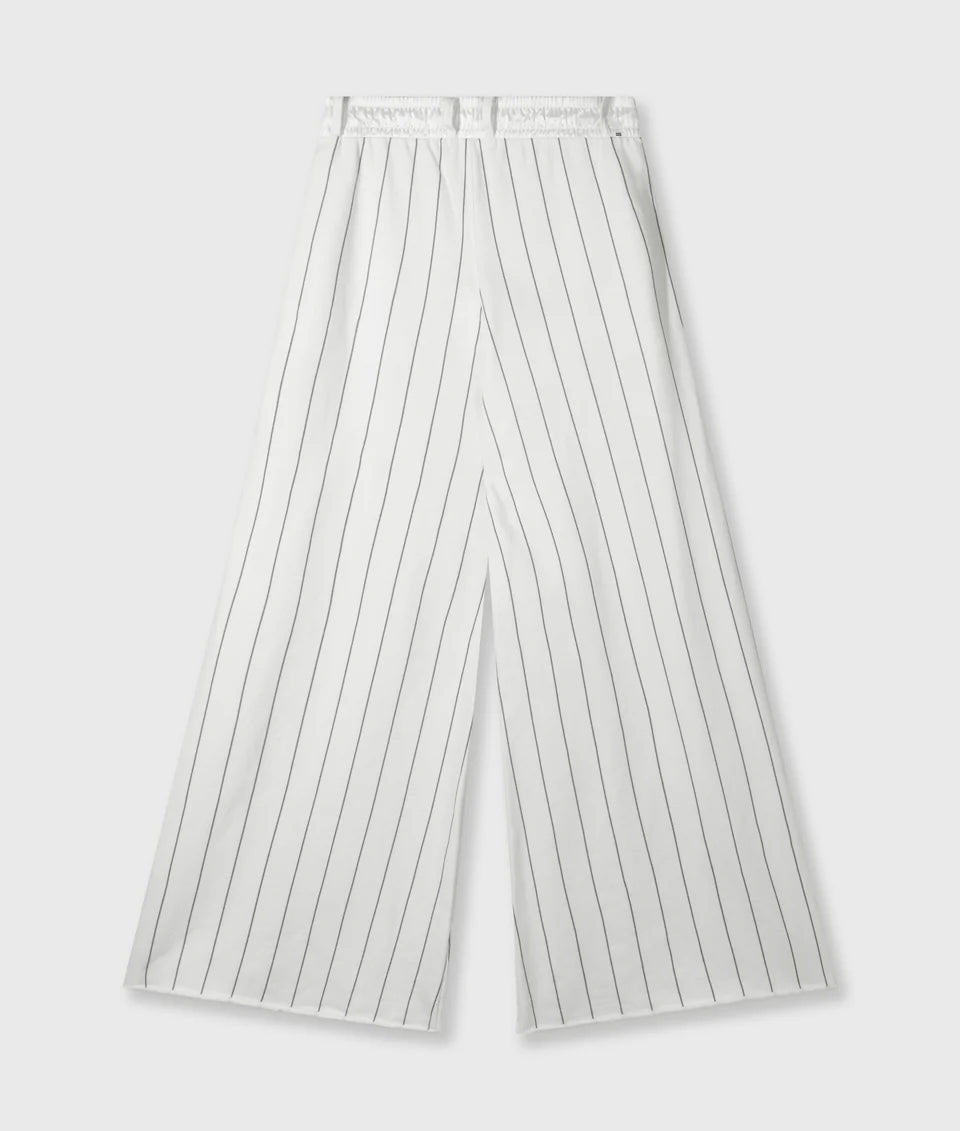 10DAYS AMSTERDAM Wide Jogger Pinstripe Ecru