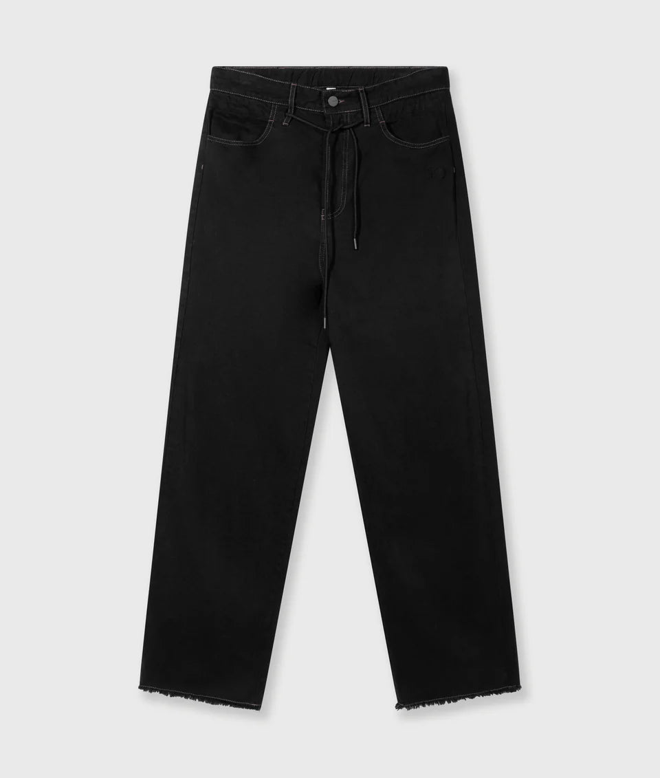 10DAYS AMSTERDAM Straight Leg Pants Twill Black