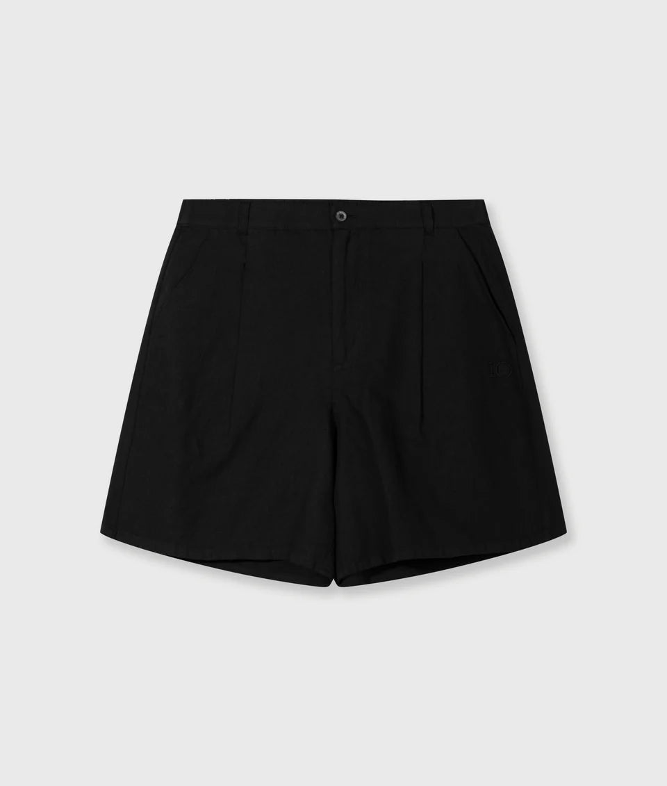 10 DAYS AMSTERDAM Wide Shorts Linen Black