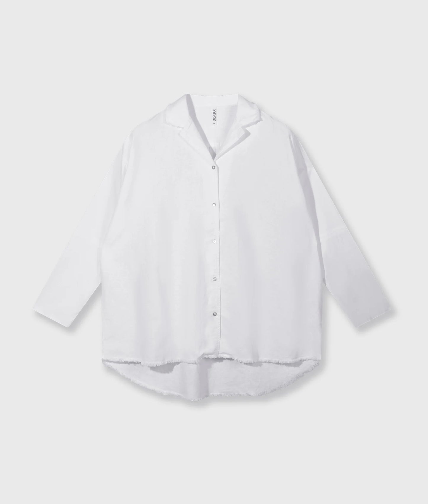 10 DAYS AMSTERDAM Cotton Linen Blouse White