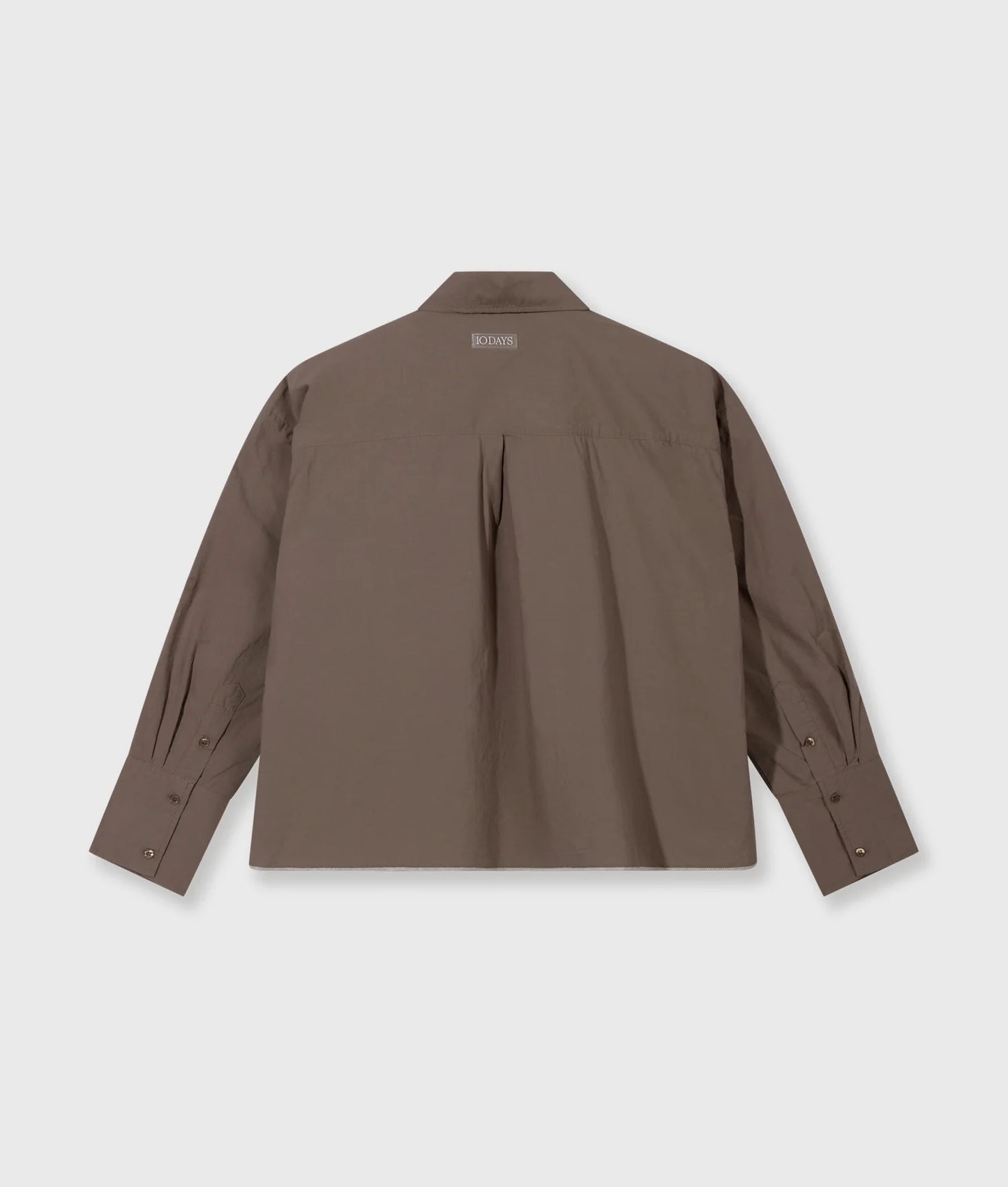 10 DAYS AMSTERDAM Cropped Shirt Poplin  Moonrock
