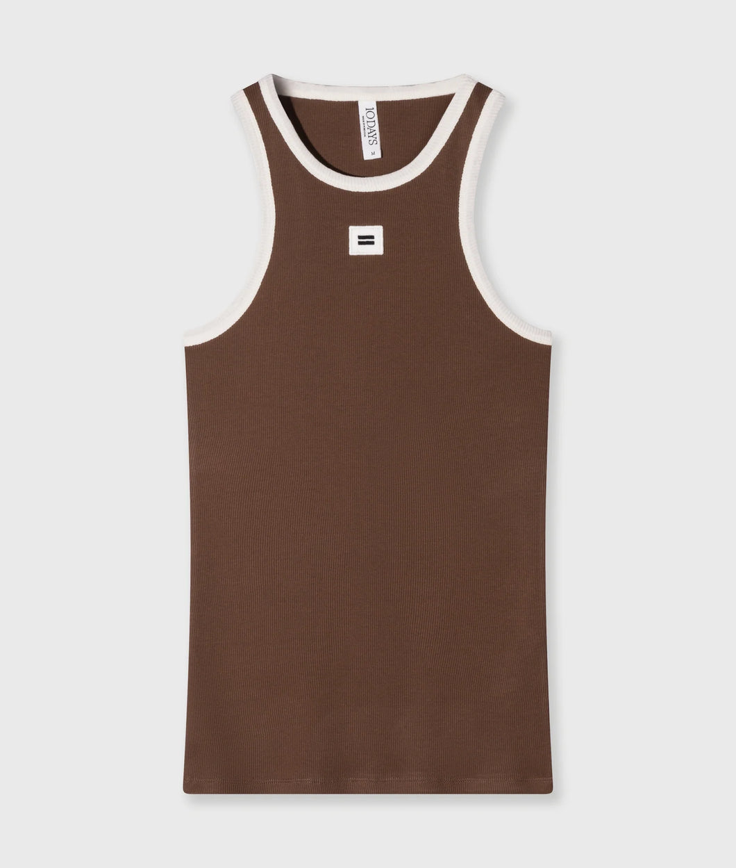 10DAYS AMSTERDAM Tank Top Rib Kontrast Truffle