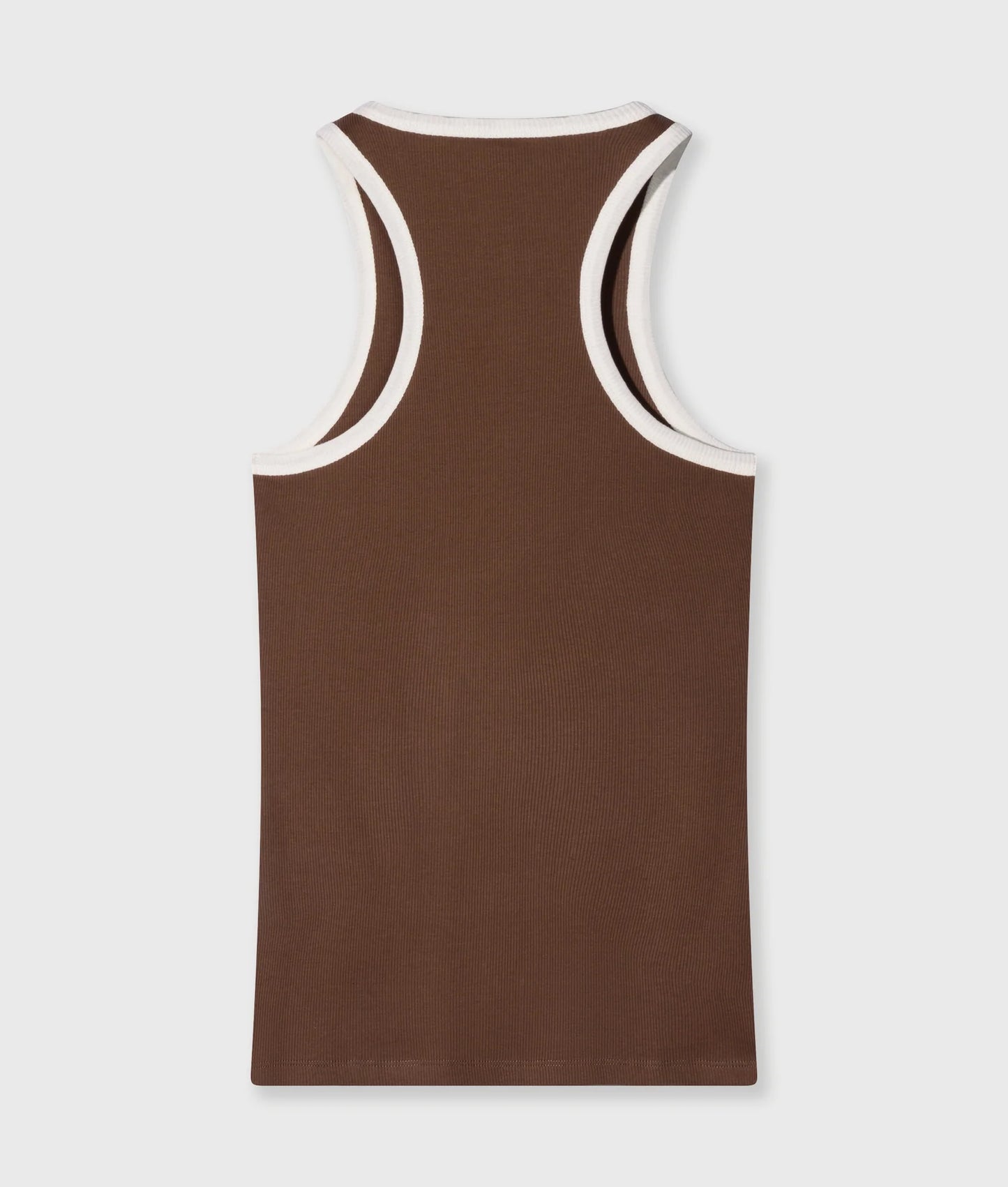 10DAYS AMSTERDAM Tank Top Rib Kontrast Truffle
