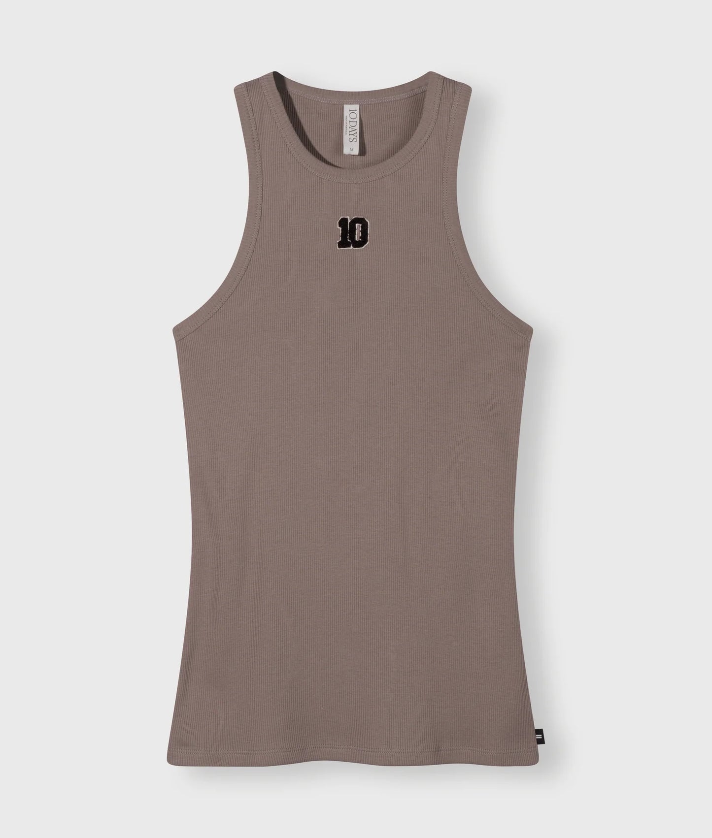 10DAYS AMSTERDAM Tank Top Rib 10 - Moonrock