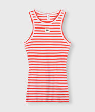 Lade das Bild in den Galerie-Viewer, 10 DAYS AMSTERDAM Tank Rib Top Stripes White/ Poppy Red
