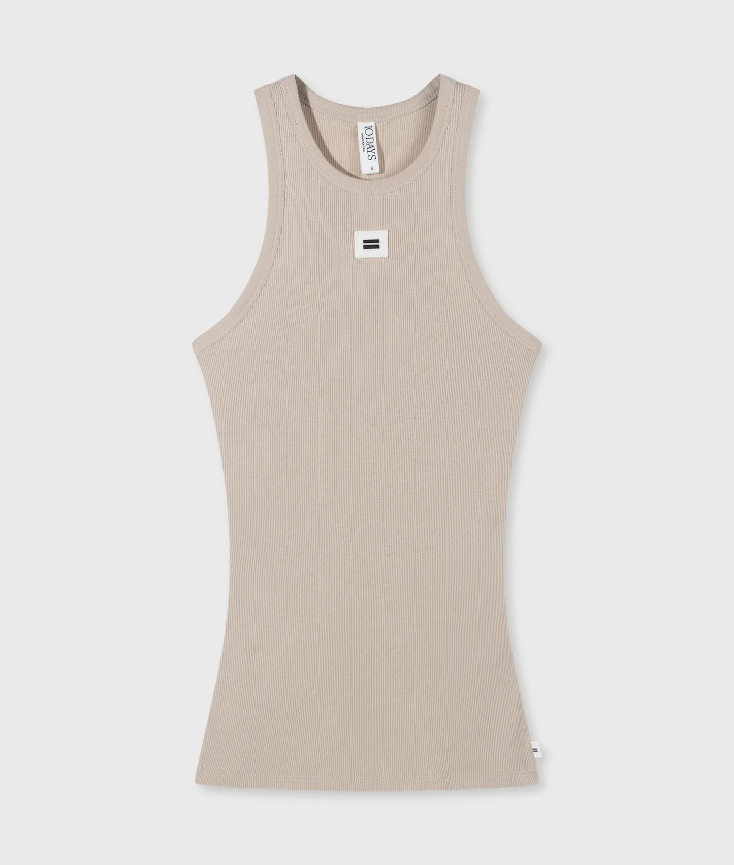 10 DAYS AMSTERDAM Tank Rib Top Light Safari
